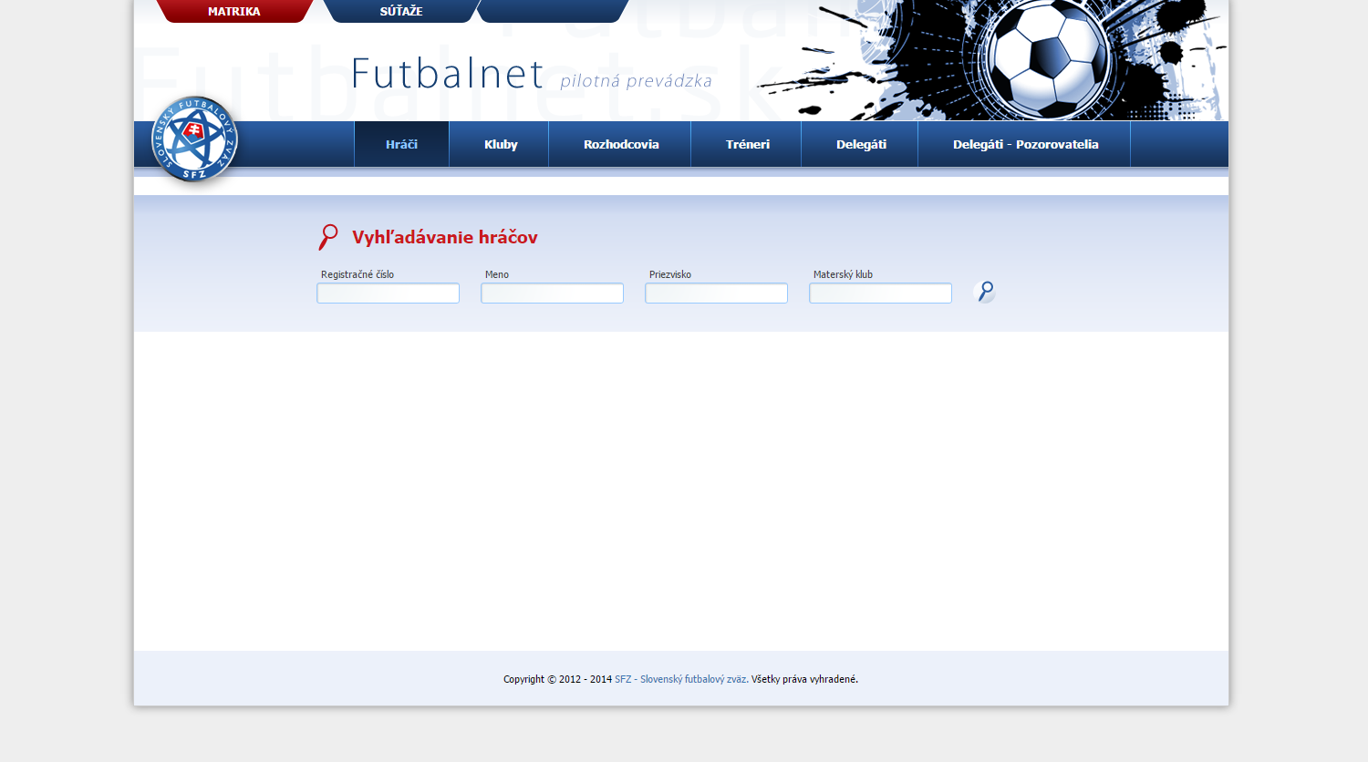 futbalnet.sk v rokoch 2012 - 2014
