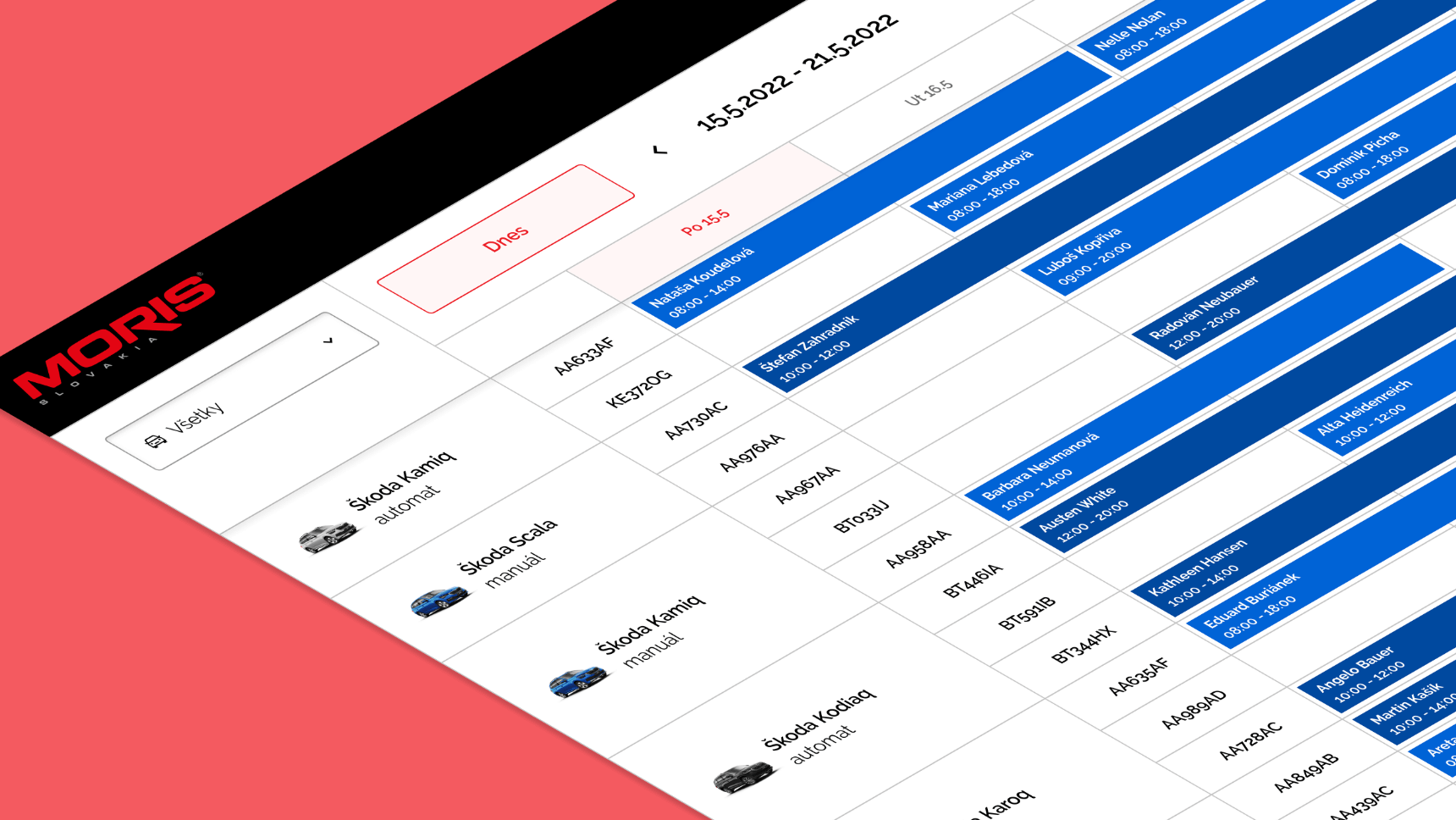 How does the system help car rental employees?